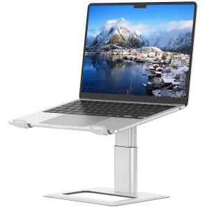 10~17.3인치 노트북 PC 컴퓨터 알루미늄 실버와 호환되는 책상 컴퓨터 스탠드 인체공학적 라이저 홀더용 사운드 조정 가능한 스탠드 qWJ
