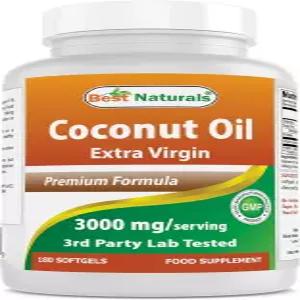 최고의 내추럴 엑스트라 버진 코코넛 000mg 소프트젤 80개