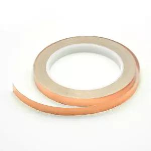 20 단일 측면 전도성 구리 호일 테이프 스트립 접착 EMI 차폐 내열 테이프 2mm 3mm 4mm 5mm 6mm 8mm 10mm
