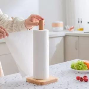 원목 주방 타올 행거 홀더 거치대 롤 보관 걸이 스탠드 랩걸이 키친타올행거 호일걸이