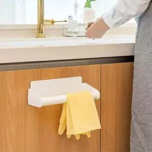 스마트 주방 거치대 홀더 벽걸이수납함 벽걸이포켓 키친타올걸이 키친타올후크 타올걸이