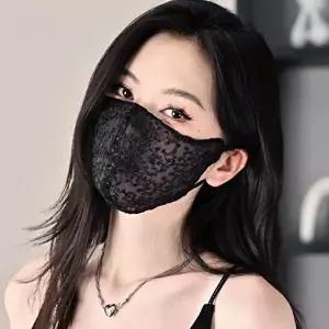 레이스 마스크 패션마스크 데일리 여름 포인트 숨쉬기편한 귀편한-WFOK749