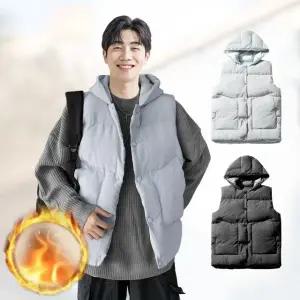 패딩 후드 조끼 오버핏 보온 베스트 여성조끼 등산조끼 경량패딩조끼 (WEE8E32)