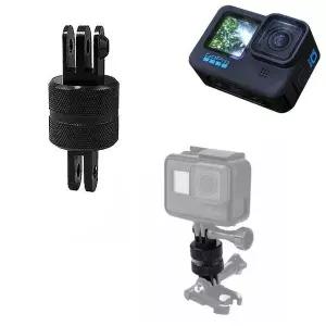 GOPRO10 호환 액션캠 알루미늄 각도 전환 마운트 고프로 10 거치대 (W97D24D)