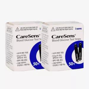 케어센스2 플러스 혈당시험지 100매 caresens 2 당뇨 측정지 혈당 측정 검사지