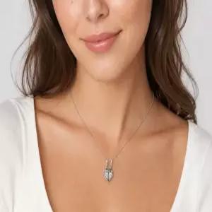 판도라 PANDORA 792643C01 스피리터블 마더 도터 하트 더블 펜던트 겸 댕글 실버 여성 참