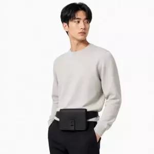 페라가모 간치니 버클 벨트백 24 1313 NERO CALF 0763940