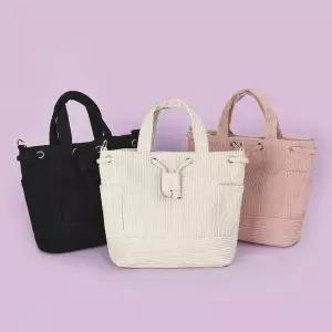 코듀로이 골덴 데일리 캐주얼 버킷백 겨울 가방 데일리토트백