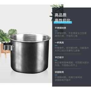 새음식 접시 앵무새 먹이 컵 스테인레스  물 그릇