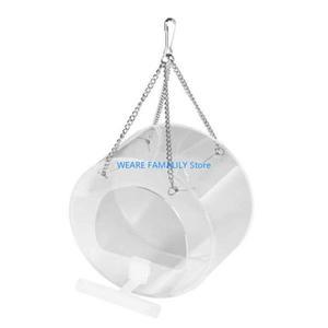 P8DE Clear Bird Feeders 작은 야외 걸이형 음식 그릇과핀치 농어