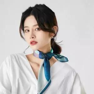 사각 미니 스카프 가방손잡이 쁘띠 여성 머리띠