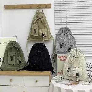 통풍 가벼운 바스락 소풍 나들이 남녀공용 컬러 수납 데일리백 백팩 가방 데일리 대학생 여행