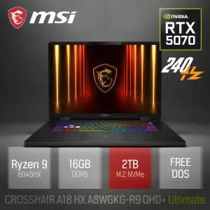 ⓒ MSI 크로스헤어 A18 HX A8WGKG-R9 QHD+ 얼티밋 16GB 2TB / 18인치 사무 인강용 고성능 AI 게이밍 노트북