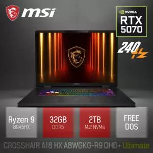 ⓒ MSI 크로스헤어 A18 HX A8WGKG-R9 QHD+ 얼티밋 32GB 2TB / 18인치 사무 인강 고성능 AI 게이밍 노트북