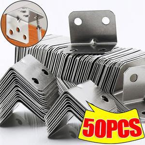 무타공브라켓 50 10PCS 유니버설 스테인레스 스틸 코너 브래킷 90도 직각 고정 목재 가구 Bedframe 캐비닛 Accessorie