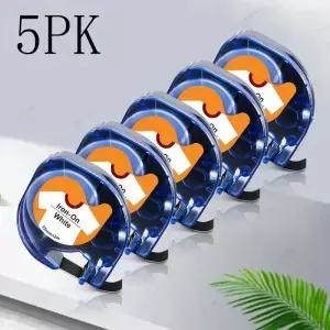 2PK/5PK 18769 DYMO LetraTag 패브릭 라벨 18771 호환 리필 다림질 가능한 의류 메이커 테이프 12mm LT100H