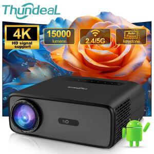 초단초점빔프로젝터 ThundeaL HD 휴대용 프로젝터 TD97 프로 1080P 2K 4K 비디오 와이파이 안드로이드 시어터 TD97Pro 3D 스마트 프로젝터 빔프로젝터 빔프로젝트 4k 한글지원