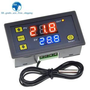 W3230 12V 24V AC110-220V 프로브 라인 20A 디지털 온도 제어 LED 디스플레이 조절기 열/냉각 장치