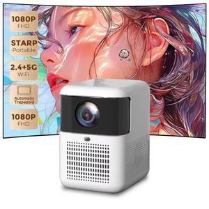 초단초점빔프로젝터 4K 안드로이드 스마트 프로젝터 듀얼 밴드 와이파이 연결로 휴대폰에서 대용량 리소스 사용 가능 영화관용 휴대용 프로젝터