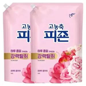 [하프클럽/]고농축 피죤 섬유유연제 로맨틱플라워 리필 1.6L X 2개