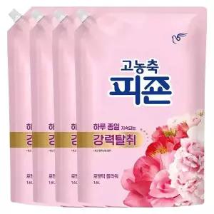 [하프클럽/]고농축 피죤 섬유유연제 로맨틱플라워 리필 1.6L X 4개