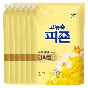 [하프클럽/]고농축 피죤 섬유유연제 써니가든 리필 1.6L X 6개