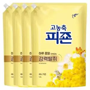 [하프클럽/]고농축 피죤 섬유유연제 써니가든 리필 1.6L X 4개