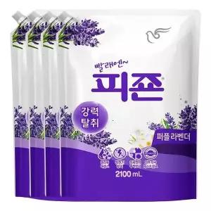 [하프클럽/]피죤 섬유유연제 퍼플라벤더 2100ml X 4개