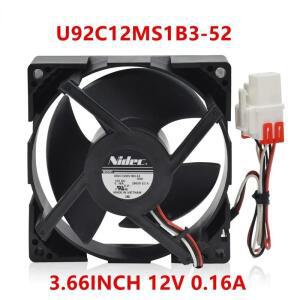 U92C12MS1B3-52  호환 냉장고 DA81-06013A 12V 0.16A 부품용 NIDEC 냉각 팬