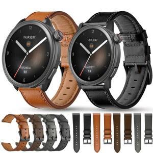 Amazfit Balance 용 22mm 가죽 스트랩 시계 밴드 액세서리 스마트 손목 퀵 릴리스 팔찌