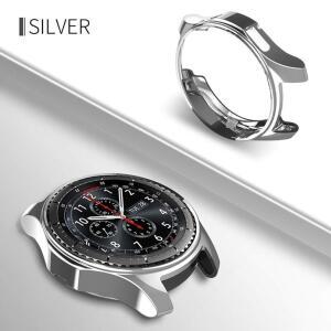 호환 갤럭시 호환 시계 케이스 46mm 4 클래식 기어 S3 프론티어 도금 TPU 올라운드 범퍼 보호 커버