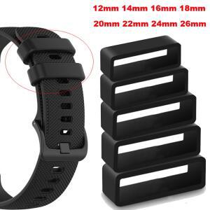 2-10pcs 시계 밴드 링 12 14 16 18mm Smartwatch 스트랩 루프 실리콘 20 22 24 26mm 키퍼 보안 홀더 액세서