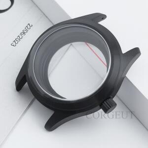파일럿 NH35 36MM/39MM PVD 블랙 사파이어 크리스탈 다이버 브러시드 시계 케이스 PT5000 ETA 2824 무브먼