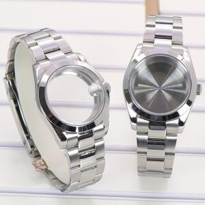 베벨 엣지 36mm/39mm 시계 케이스 사파이어 글라스 NH35 에어킹 NH70 미요타8215 무브먼트 주빌리 브레이슬