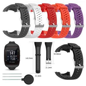 Polar M400 GPS 스포츠 시계 밴드 교체 팔찌 용 실리콘 손목 스트랩 도구 포함