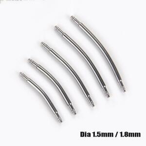 10PCS 곡선 스프링 바 직경 1.5mm 시계 스트랩 링크 핀은 너비 16mm-24mm 316L 스테인레스 스틸 적합