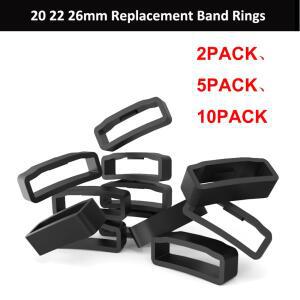 2-10pcs 실리콘 밴드 키퍼 Garmin Vivomove HR/vivoactive 3 스트랩 고무 루프 포어러너 245 시계 버클 액
