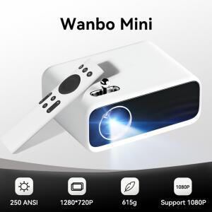 넷플릭스빔프로젝터 완보 미니 휴대용 멀티미디어 프로젝터 시어터 비디오 LED 250 ANSI 프로젝터 HD 720P 스마트 프로젝터