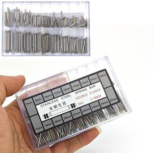 Strainless 스틸 스프링 바 직경 1.3mm/1.8mm 길이 8mm - 25mm 시계 밴드  스트랩 핀 수리 도구 액세서리