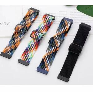 18mm 20mm 범용 시계 밴드 Samung/Huawei/Garmin 스마트 용 조절 가능 땋은 탄성 퀵 릴리스 손목 벨트