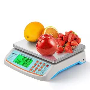 본보이신 상업용 저울 66파운드/30kg 리스 스틸 플래터 가격 계산 kg/lb/oz 환산 주방용 델리 농산물 g