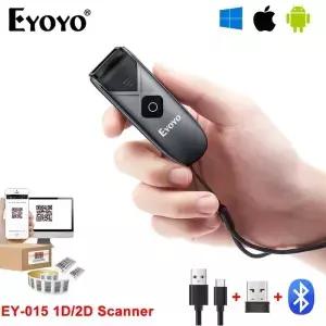 Eyoyo EY-015 블루투스 2D 1D 바코드 스캐너 미니 QR 리더 빠른 스캔 손상된/종이나 화면에 있는 2 5 추가