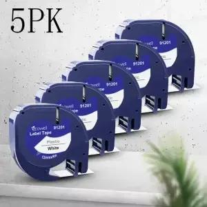 2PK/5PK 91201 12mm LT 테이프 교체 Dymo Letratag 라벨 91331 91200 12267 91202 91203 200B 프린터 용