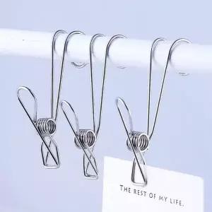 고품질 10개 다용도 집게 욕실 주방 걸이 고리 스텐 세탁실 고리형집게 (WD1059A)