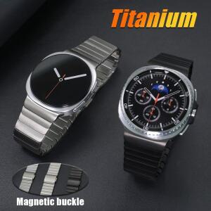 호환 갤럭시 호환 워치 8 클래식 46mm 40mm용 티타늄 밴드  2025 스트랩용 마그네틱 고급 메탈 브레이슬릿