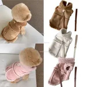 강아지 옷 개 조끼 겨울 플러시 따뜻한 애완견 작은 중형 자켓 의류 요크셔 테리어 ropa para perros