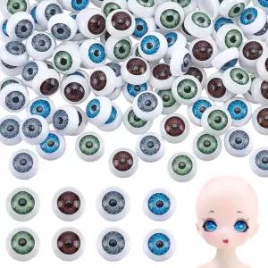 DIY 곰 아트 공예 트릭 또는 파티 장식 할로윈 조각 소품을 위한 4가지 색상의 인형 12mm 반원형 현실적인