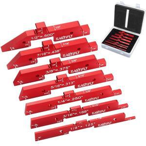 KAGYFLY 라우터 테이블 셋업 바, 7PCS 알루미늄 게이지 세트 블록 정밀 높이