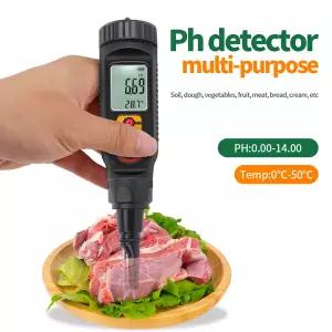 디지털 식품 PH 측정기 반죽 과일 치즈 고기 빵 토양 PH 측정기 용 수온 산도 시험기 0.00  14.00 고정밀