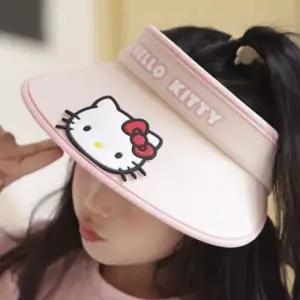 헬로키티 페이스 썬캡어린이 키티 캐릭터 예쁜 일러스트 초등 키즈 모자 여름